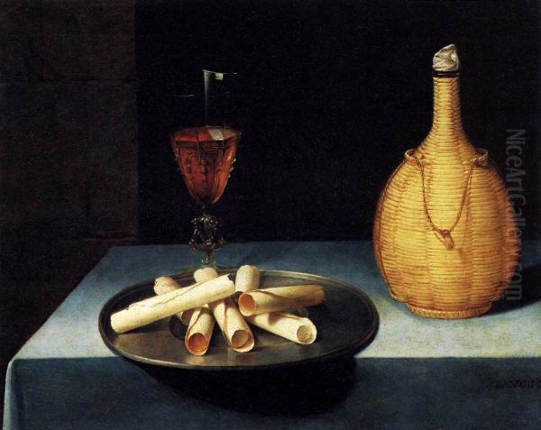 Still-Life with Wafer Biscuits by Lubin Baugin
