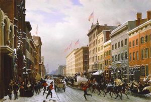 Street in New York, 1840 Street in New York, 1840