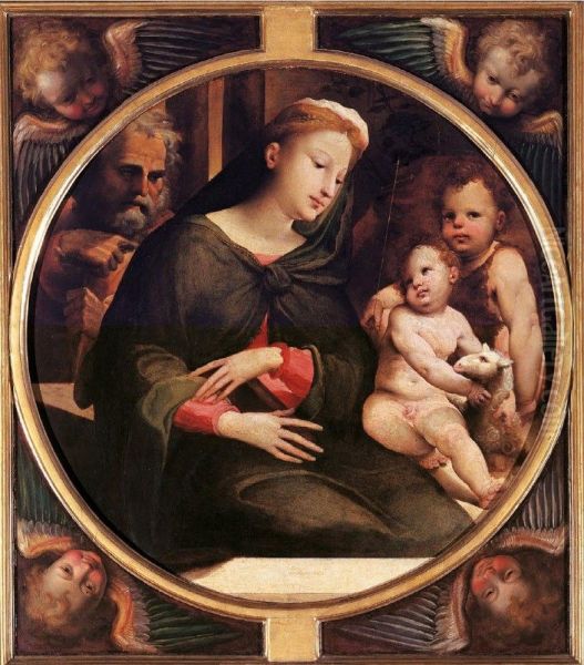 Holy Family with St. John the Baptist and Angels by Domenico Beccafumi