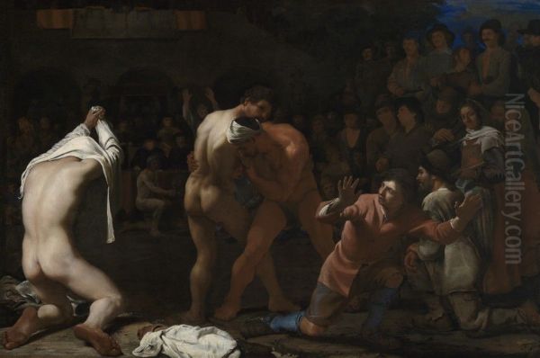 Wrestling match - view 1
