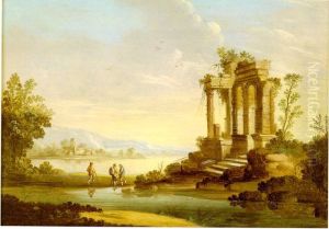 Landscape with temple ruin by Caspar David Friedrich