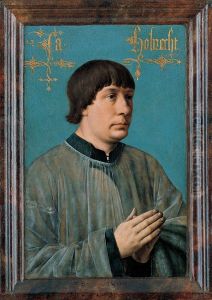 Portrait of Jacob Obrecht, Flemish composer (1458-1505). by Quinten Metsys