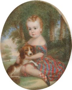 Young Child With Spaniel by John Carlin
