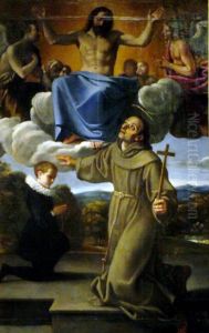 Saint Diego of Alcala presents the son of Juan de Herrera to Christ