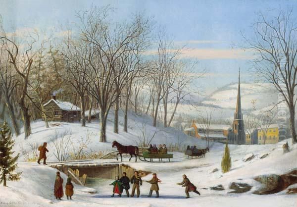 ''snow Scene At Utica'' - view 1