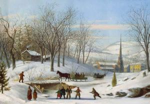 ''snow Scene At Utica'' by John Carlin