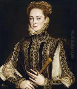 Lady with a Fan by Alonso Sanchez Coello