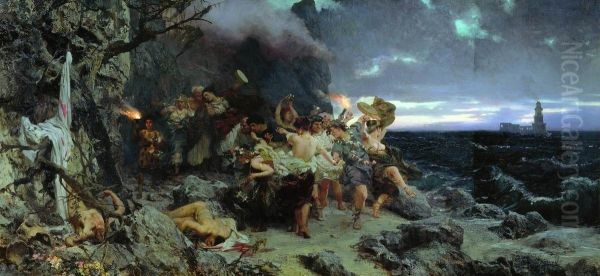 Orgy in the reign of Tiberius on the island of Capri - view 1