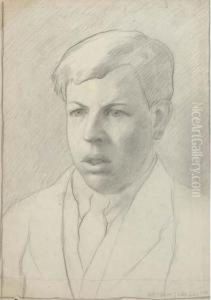 Portrait Of Gilbert Spencer by Hilda Carline