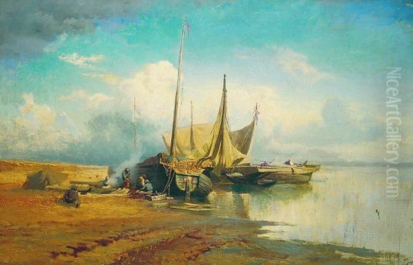 Volga View. Barges - view 1