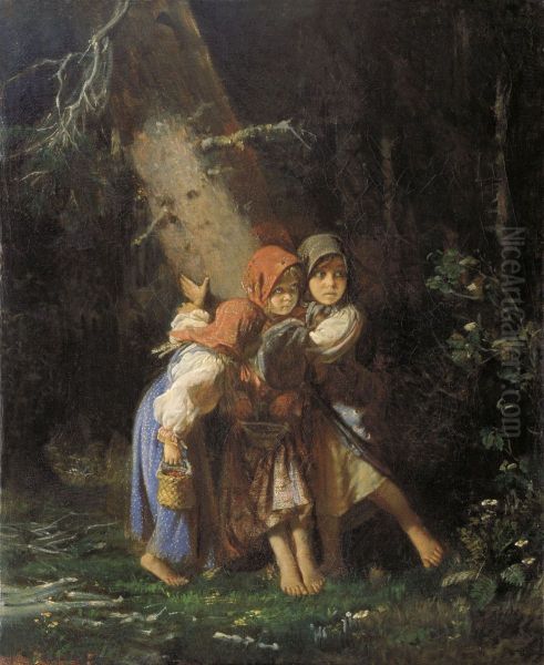 Peasant Girls in the Forest - view 1