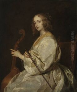 Portrat der Mary Ruthven, Gattin des Kunstlers by Sir Anthony Van Dyck