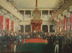 R. W. Ekmanin maalaus vuoden 1863 valtiopaivien avajaisista.