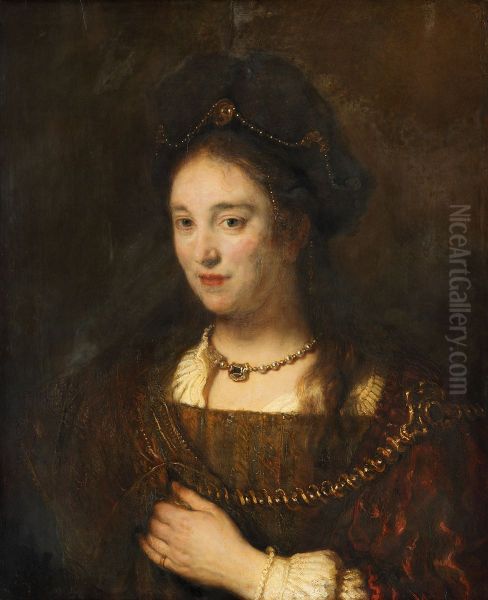 Halbfigur einer Frau mit Barett, Saskia van Uylenburgh - view 1