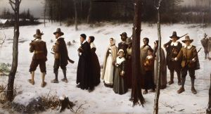 "Pilgrims Going To Church" by George Henry Boughton