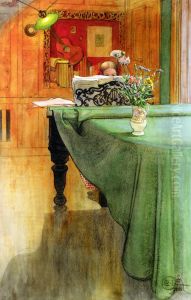 Brita Vid Pianot by Carl Larsson