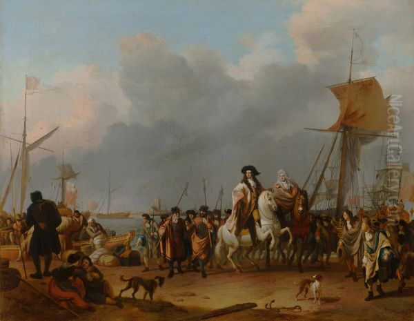 The Arrival of Stadholder-King Willem III (1650- 1702) in the Oranjepolder on 31 January 1691 - view 1
