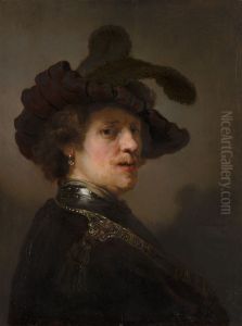 'Tronie' of a Man with a Feathered Beret