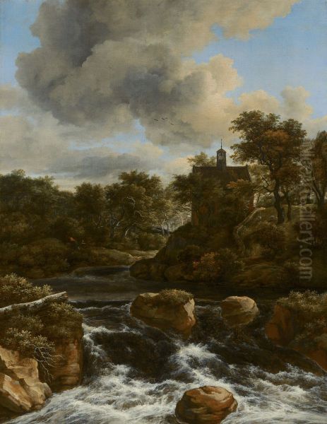Chapel by a Waterfall - view 1