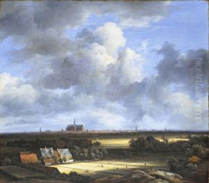 View of Haarlem with Bleachfields by Jacob Van Ruisdael