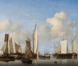 Ships in the Roads by Willem van de Velde the Younger