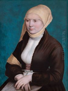 Portret van een jonge vrouw by Hans Holbein the Younger
