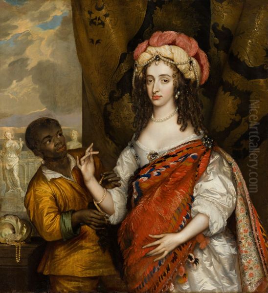 Posthumous Portrait of Mary I Stuart (1631- 1660) with a Servant - view 1