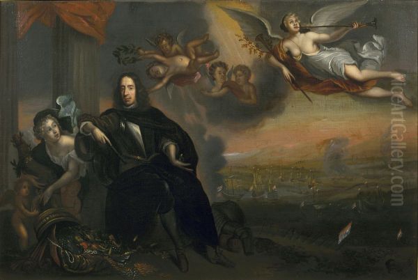 Allegory of Cornelis de Witt (1623-1672) as Instigator of the Victory at Chatham in 1667 - view 1