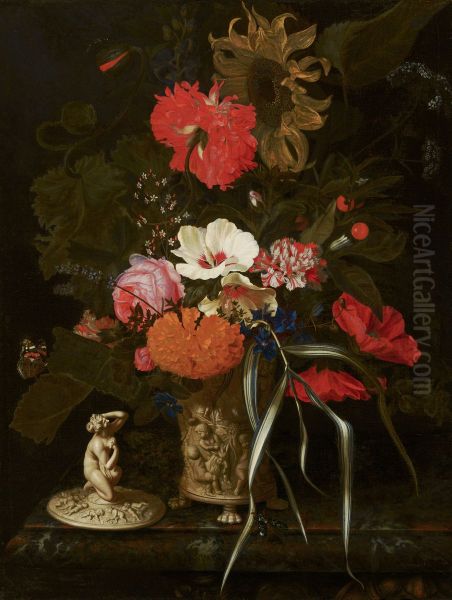 Flowers in an Ornamental Vase - view 1