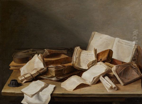 Still Life with Books and a Violin - view 1