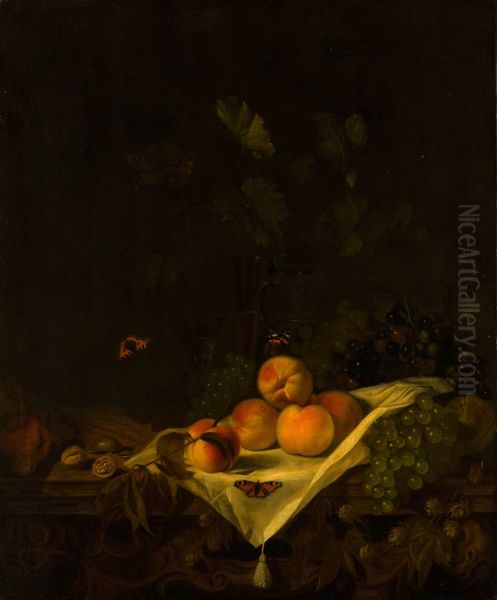 Still Life with Peaches and Grapes - view 1