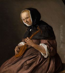 Woman Playing the Cittern by Jan Steen