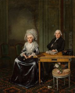 Portrait of Jacob Feitama (1726-1797) and his Wife, Elisabeth de Haan (1735-1800) by Wybrand Hendricks