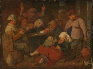 Poor Folk Drinking in a Tavern by Adriaen Brouwer
