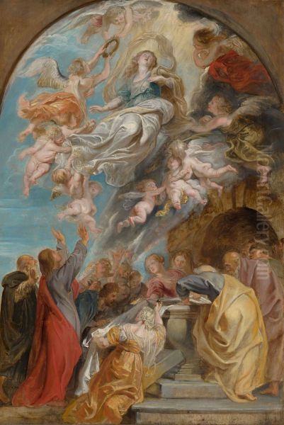'Modello' for the Assumption of the Virgin - view 1