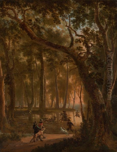 Deer Hunt in a Forest - view 1