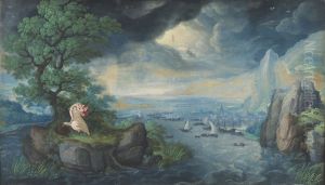 Imaginary Landscape with St. John on Patmos by Hans Bol