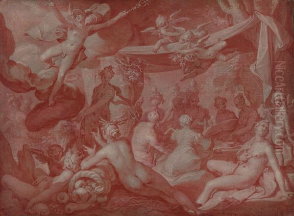 Feast of the Gods, possibly the Feast at the Wedding of Peleus and Thetis - view 1