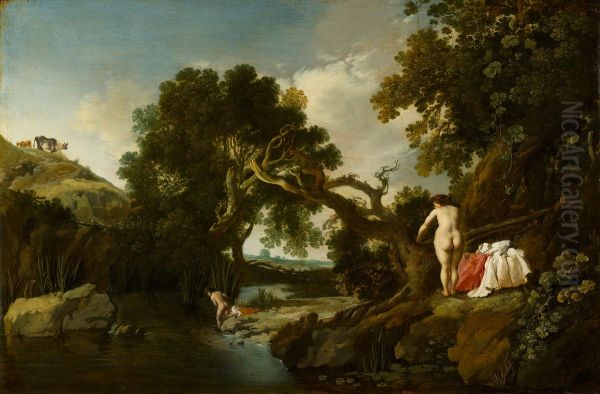 Wooded Pool with Salmacis and Hermaphroditus - view 1