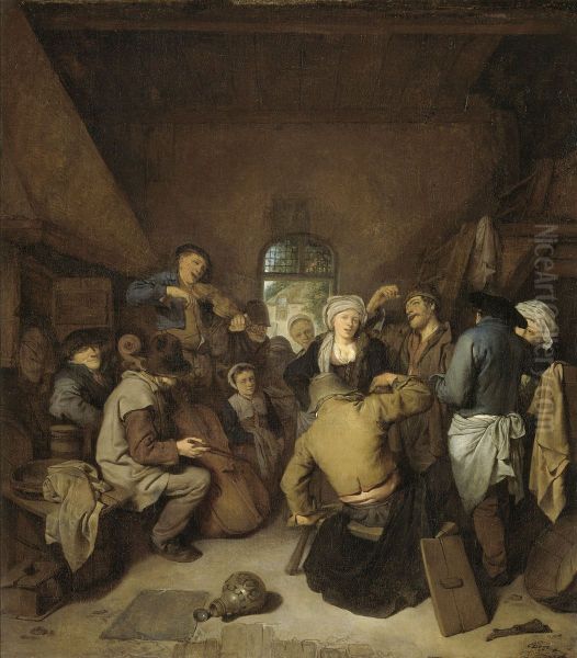 Peasants making Music and Dancing - view 1