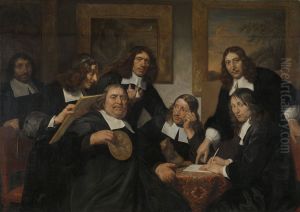 The Governors of the Guild of St Luke, Haarlem, 1675 by Jan De Bray