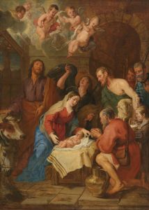 De aanbidding der herders by Gaspar De Crayer