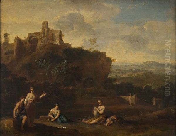 Idyllic Landscape with Fortress - view 1