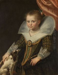 Portret van een meisje, bekend als 'Het prinsesje' by Paulus Moreelse