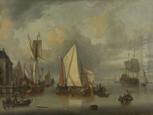 A Calm (Ships in the Harbor by Calm Weather) by Jan Claesz Rietschoof