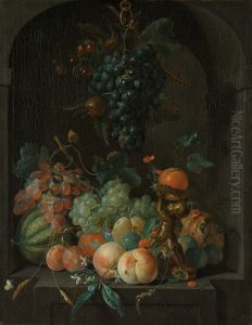 Stilleven met vruchten by Coenraet Roepel