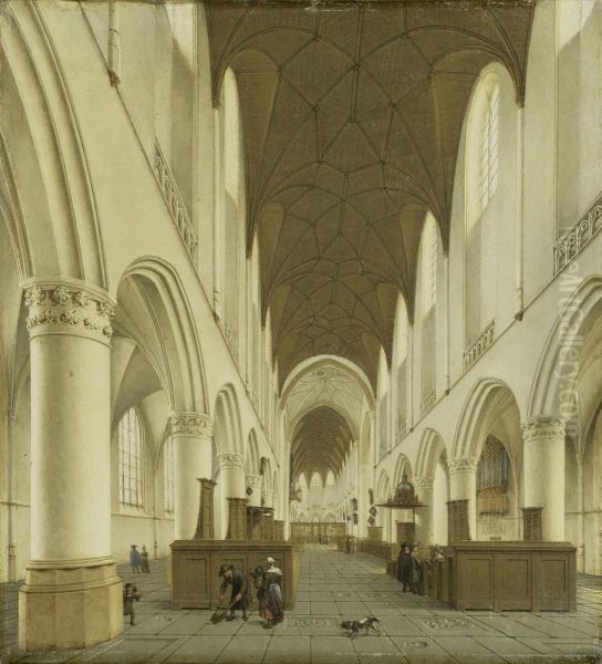 Het interieur van de Sint Bavokerk te Haarlem - view 1