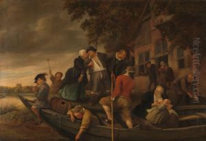 Het vrolijk huiswaartskeren by Jan Steen