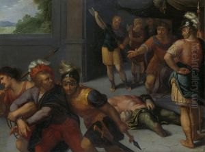 De onthoofding van Julius Paulus en de gevangenneming van Claudius Civilis by Otto van Veen