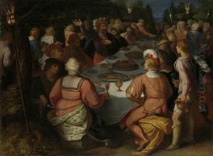 De samenzwering van Claudius Civilis met de Bataven in het Schakerbos by Otto van Veen